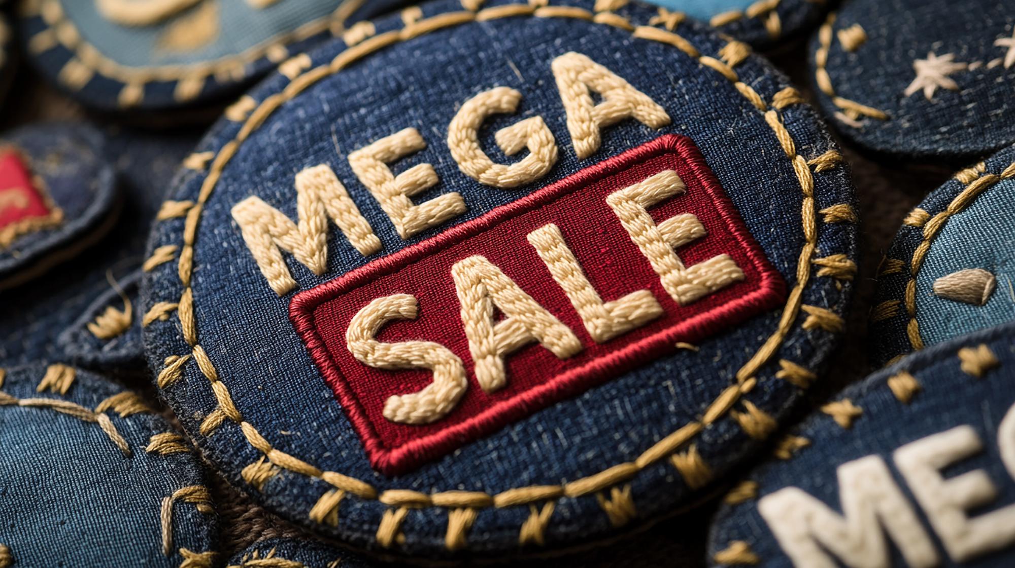 Sample pricing detail with stitched patch